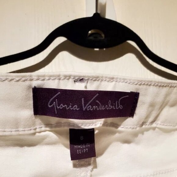 Women's Gloria Vanderbilt White Jeans Slim Leg - Size 8 - Mint Made in Egypt - Picture 4 of 6